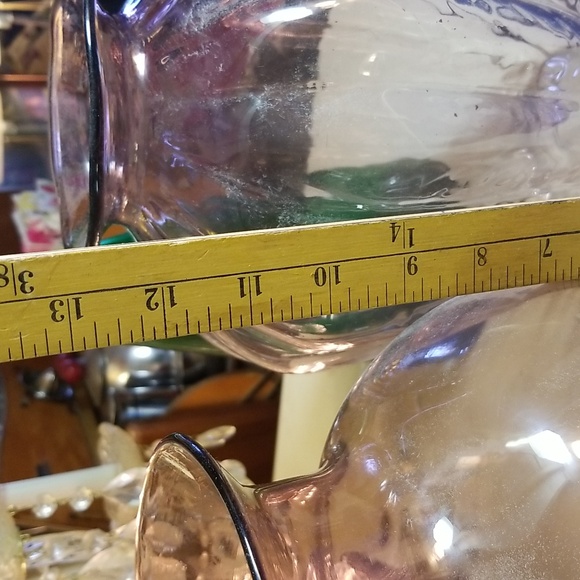 BLENKO huge 13" OPTIC VASE pinkish violet LILAC - Picture 5 of 5